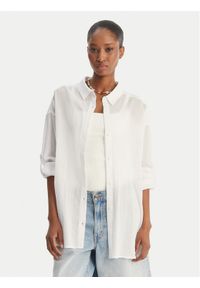 Seafolly Koszula Classic 54027-TO Biały Regular Fit. Kolor: biały. Materiał: bawełna #1