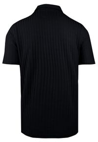 Koszulka Polo, Męska, z Dzianiny - Brave Soul - Czarna. Okazja: na co dzień. Typ kołnierza: polo. Kolor: czarny. Materiał: elastan, poliester. Styl: casual #2