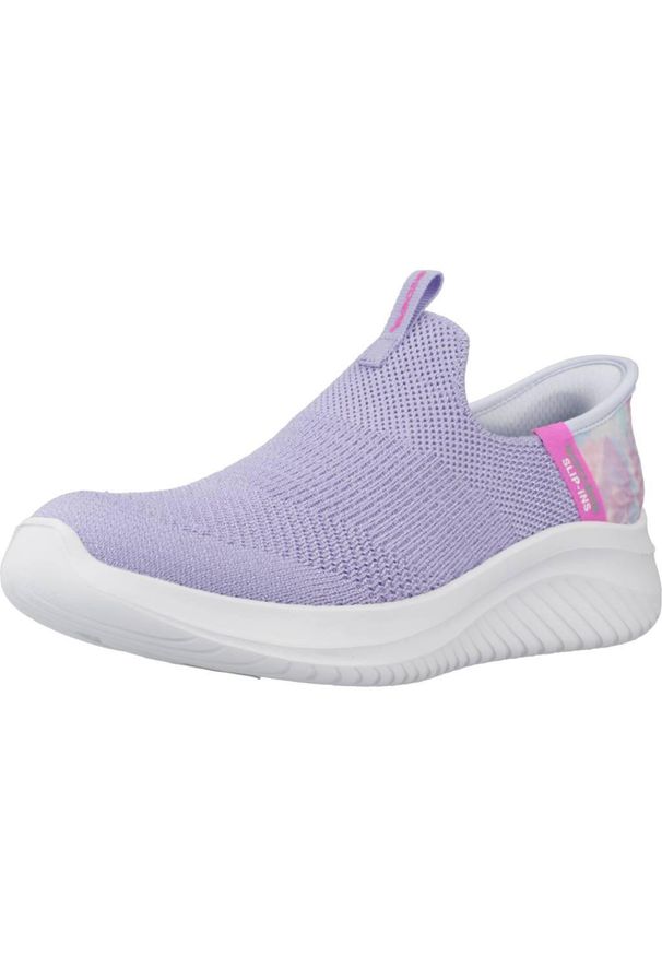 skechers - Buty SKECHERS SLIP-INS: ULTRA FL Fioletowy. Kolor: fioletowy. Materiał: tkanina, guma, syntetyk, materiał