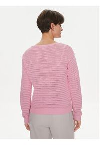 Vila Sweter Bellisina 14089578 Różowy Regular Fit. Kolor: różowy. Materiał: bawełna