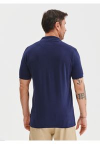 Pako Lorente - PAKO LORENTE - Granatowy gładki t-shirt polo. Okazja: na co dzień. Typ kołnierza: polo. Kolor: czarny, niebieski, biały. Materiał: bawełna. Wzór: gładki. Styl: casual #10