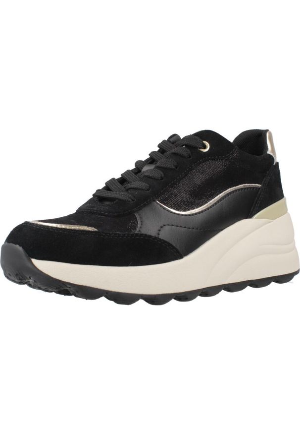 Geox - Kapcie GEOX D SPHERICA EC13 Czarny. Kolor: czarny. Materiał: syntetyk, tkanina, skóra