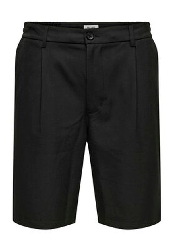 Only & Sons Szorty materiałowe Lou 22032473 Czarny Regular Fit. Kolor: czarny. Materiał: syntetyk