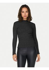 only - ONLY Bluzka Emma 15331094 Czarny Regular Fit. Kolor: czarny. Materiał: bawełna