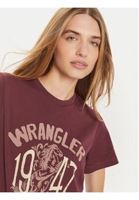 Wrangler T-Shirt Graphic 112356427 Bordowy Regular Fit. Kolor: czerwony. Materiał: bawełna #5