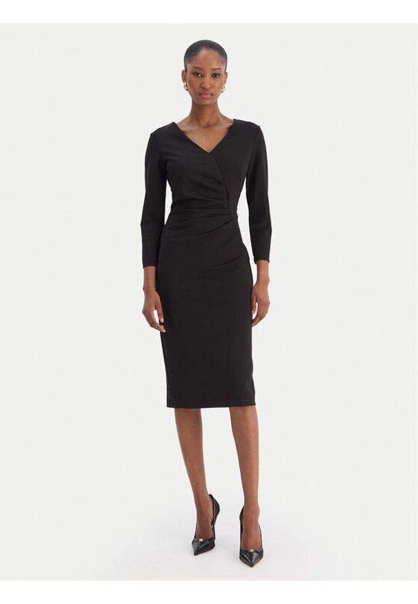 Rinascimento Sukienka koktajlowa CFC0126655003 Czarny Slim Fit. Kolor: czarny. Materiał: syntetyk. Styl: wizytowy