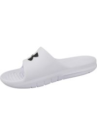 Klapki męskie Under Armour Core Pth Slides. Kolor: biały. Materiał: syntetyk, materiał. Sport: pływanie