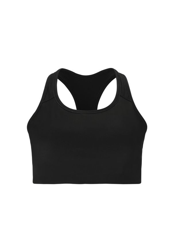 Biustonosz dla kobiet Athlecia Myolie. Kolor: czarny. Materiał: poliester, elastan. Sport: fitness