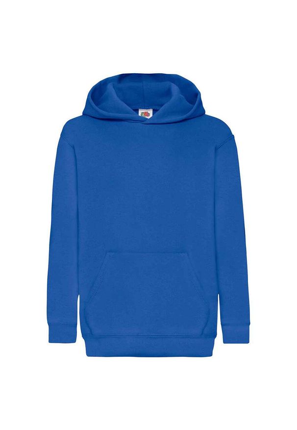 FRUIT OF THE LOOM - Bluza Z Kapturem Dla Dzieci. Typ kołnierza: kaptur. Kolor: niebieski