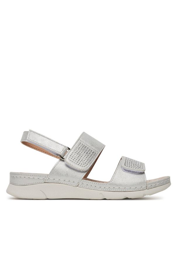 Sandały Clara Barson. Kolor: srebrny