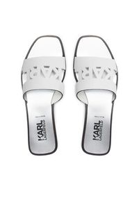 Karl Lagerfeld - KARL LAGERFELD Klapki KL80405 Biały. Kolor: biały. Materiał: skóra