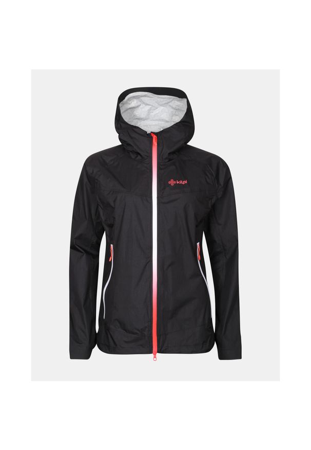 Damska kurtka typu hardshell Kilpi HURRICANE-W. Kolor: czarny. Materiał: nylon. Sport: bieganie