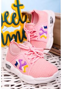 Casu - Różowe buty sportowe sznurowane casu 204/23m. Kolor: różowy #2