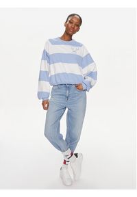 Tommy Jeans Bluza Letterman DW0DW17789 Niebieski Relaxed Fit. Kolor: niebieski. Materiał: bawełna #6