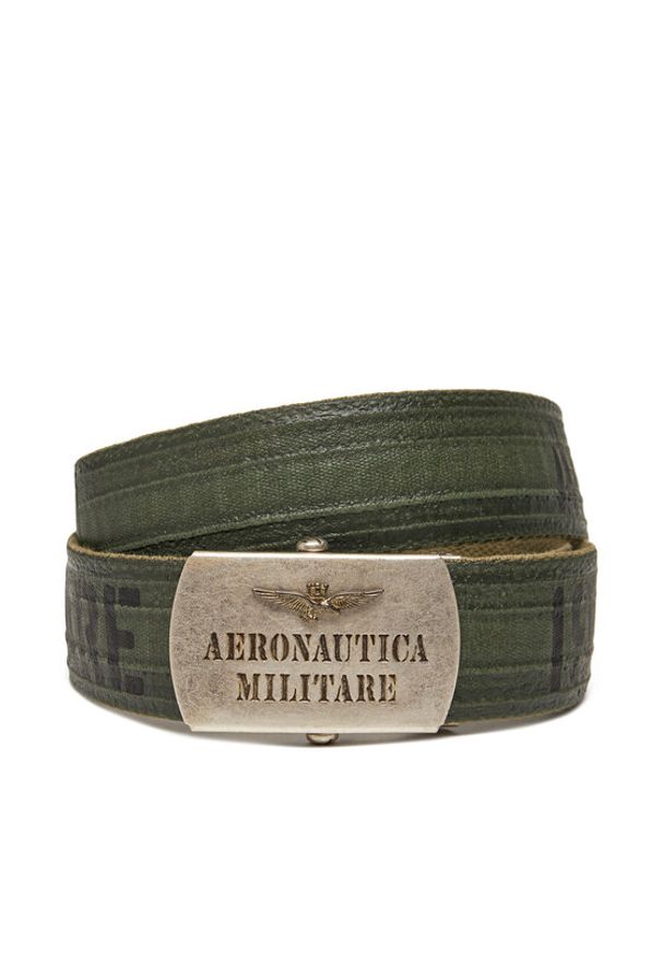 Aeronautica Militare Pasek Męski 251CI317CT3585 Zielony. Kolor: zielony. Materiał: materiał