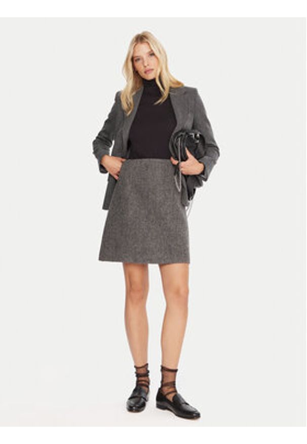 Weekend Max Mara Spódnica trapezowa Marche 2525106022 Szary Regular Fit. Kolor: szary. Materiał: wełna