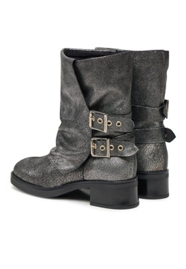 Steve Madden Botki Bonfire SM11003415 Srebrny. Kolor: srebrny. Materiał: skóra