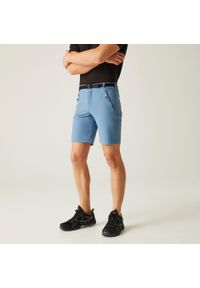 Regatta - Spodenki trekkingowe męskie Xert Stretch. Kolor: niebieski. Materiał: poliamid, elastan