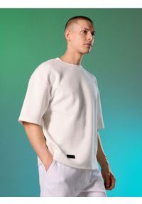 Sinsay - Bluza ze strukturą wafelkową - biały. Kolor: biały #1