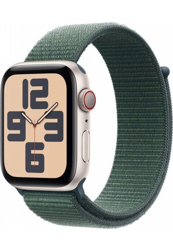 APPLE - Smartwatch Apple Watch SE GPS + Cellular 40mm Starlight Alu Sport Loop Zielony (MXGH3QF/A). Rodzaj zegarka: smartwatch. Kolor: zielony. Styl: sportowy