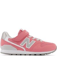 Buty New Balance Jr YV996JG3 różowe. Okazja: na uczelnię, na co dzień. Zapięcie: rzepy. Kolor: różowy. Materiał: guma, syntetyk, materiał. Szerokość cholewki: normalna. Model: New Balance 996 #3