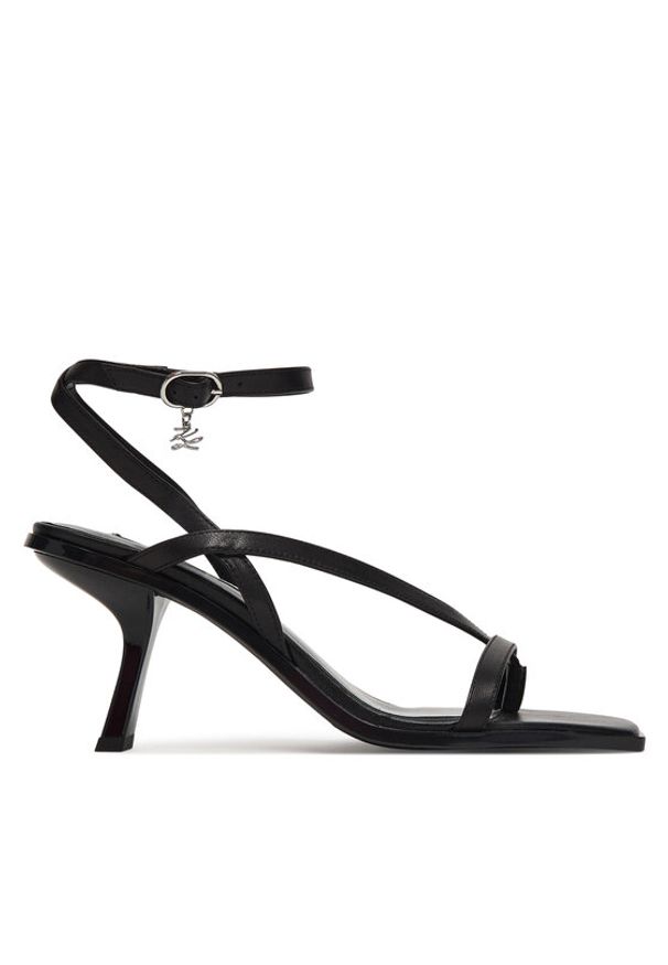 Karl Lagerfeld - KARL LAGERFELD Sandały Karmel KL33606 Czarny. Kolor: czarny. Materiał: skóra