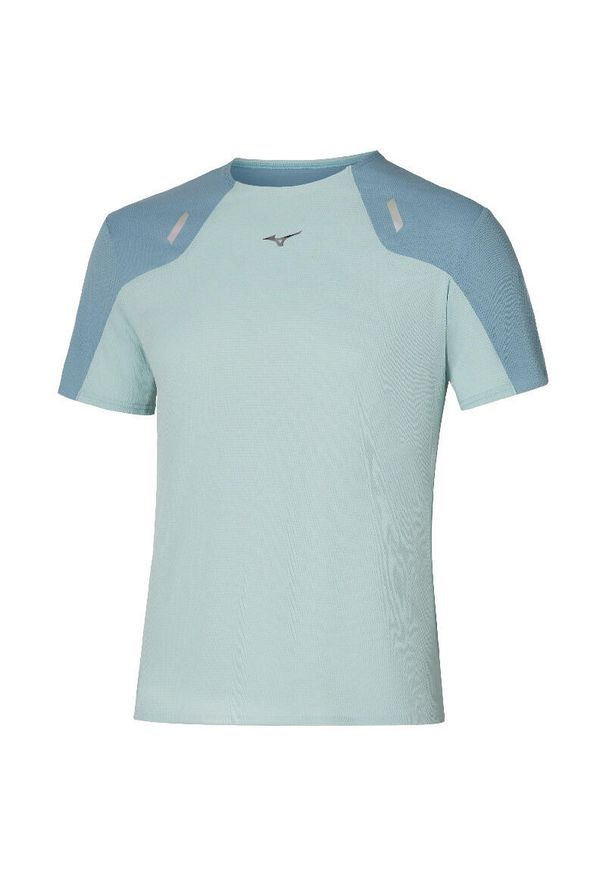Koszulka Mizuno Tech Light. Kolor: niebieski. Materiał: materiał. Sport: bieganie