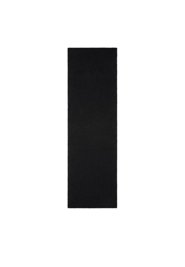 Calvin Klein Szal Ck Metal Wool Rib Scarf LV04D8056G Czarny. Kolor: czarny. Materiał: wełna, materiał