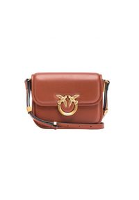 Pinko - PINKO Torba Love Box Bag Fl Mini PE 25 PLTT 104297 A26L Brązowy. Kolor: brązowy. Materiał: skórzane