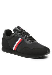 TOMMY HILFIGER - Tommy Hilfiger Sneakersy Core Lo Runner FM0FM04504 Czarny. Kolor: czarny. Materiał: materiał #3