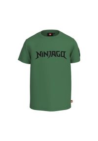 Koszulka bawełniana dziecięca LEGO Ninjago TAYLOR 106. Kolor: zielony. Materiał: bawełna