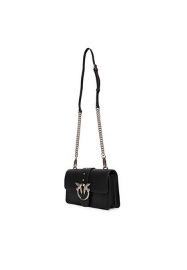 Pinko - PINKO Torebka Love One Mini ST.CL Al 25-26 PLTT 105856 A0F1 Czarny. Kolor: czarny. Materiał: skórzane