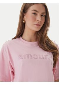 only - ONLY T-Shirt Rhine 15368901 Różowy Boxy Fit. Kolor: różowy. Materiał: bawełna #3