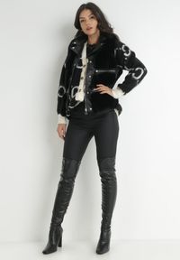 Born2be - Czarna Kamizelka Futrzana Irelaia. Kolor: czarny. Materiał: futro #6