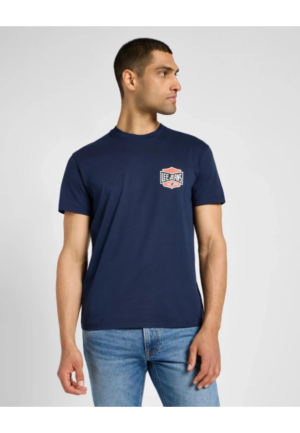 Lee - MESKA KOSZULKA LEE SS RELAXED TEE MOOD INDIGO 112355599