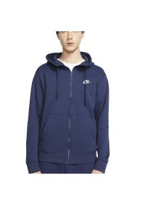 Nike - NIKE NSW CLUB HOODIE FZ > BV2645-410. Typ kołnierza: kaptur. Materiał: materiał, poliester, bawełna