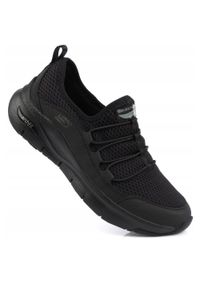 skechers - Damskie buty sportowe sneakersy slip-on SKECHERS ARCH-FIT LUCKY THOUGHTS. Zapięcie: bez zapięcia. Kolor: czarny. Model: Skechers Sport. Sport: turystyka piesza