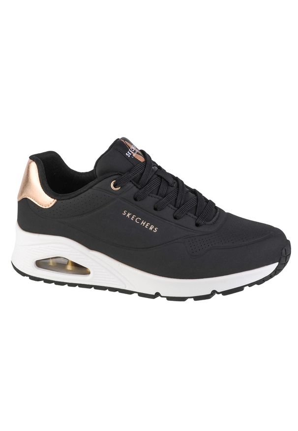 skechers - Baskets Femme Baskets Skechers UNO - GOLDEN AIR Noir Noir Skechers. Zapięcie: sznurówki. Kolor: czarny. Materiał: materiał. Szerokość cholewki: normalna. Model: Skechers Sport. Sport: turystyka piesza