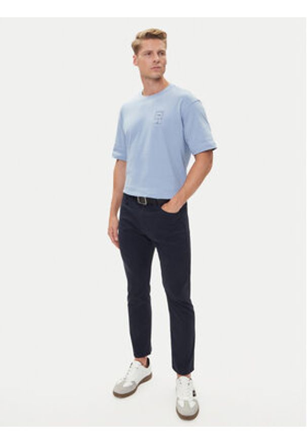 BOSS T-Shirt Te_Voyage 50546370 Niebieski Relaxed Fit. Kolor: niebieski. Materiał: bawełna