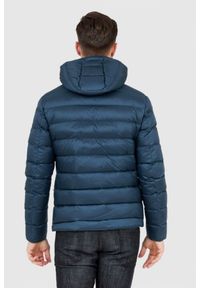 Blauer USA - BLAUER Morska puchowa kurtka męska z kapturem, Rozmiar XXL. Typ kołnierza: kaptur. Kolor: niebieski. Materiał: puch #3