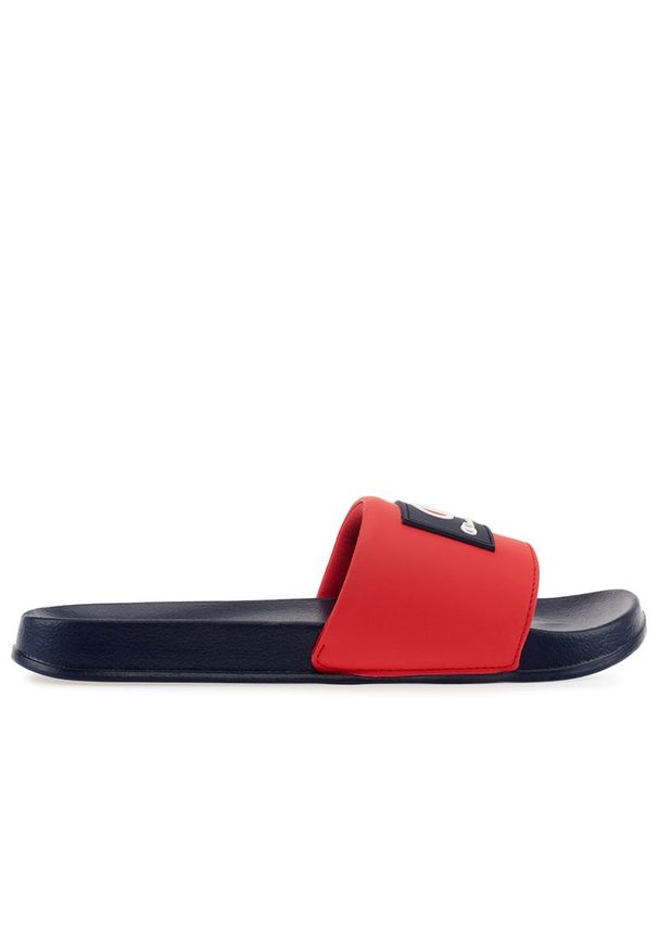 Klapki Champion Slide Arubo S22051-RS001 - multikolor. Okazja: na co dzień. Kolor: wielokolorowy. Materiał: syntetyk, materiał. Szerokość cholewki: normalna. Wzór: aplikacja