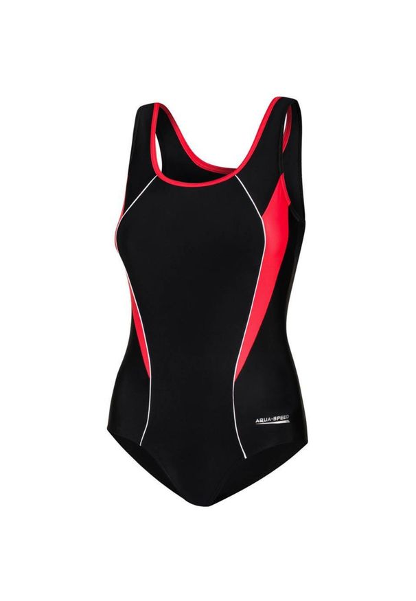 Strój pływacki damski jednoczęściowy Aqua Speed Kate. Kolor: czarny, czerwony, wielokolorowy
