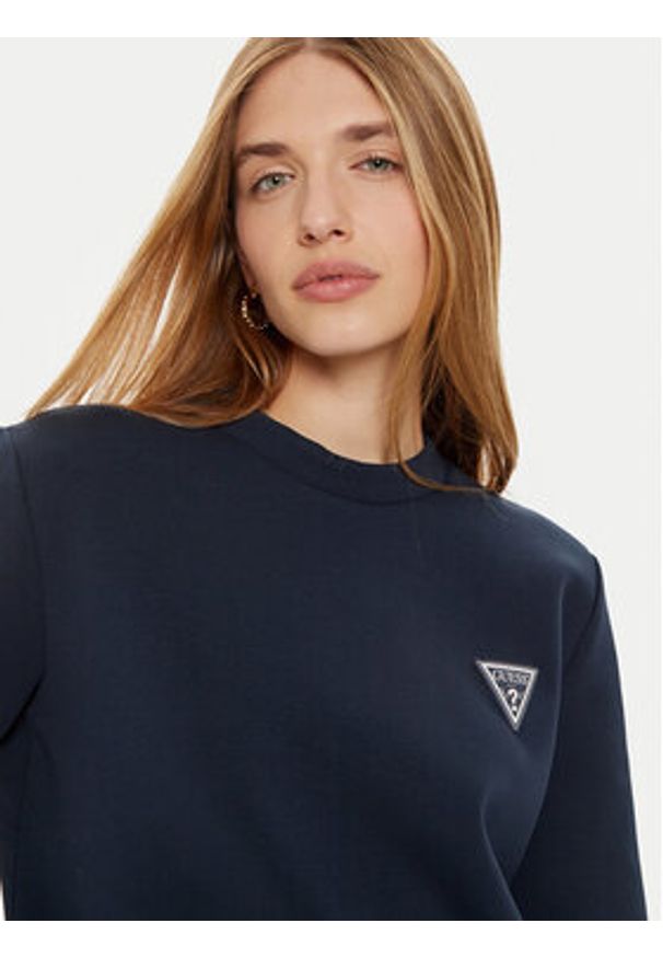 Guess Bluza V4BQ23 KBCK2 Granatowy Regular Fit. Kolor: niebieski. Materiał: bawełna, syntetyk