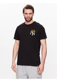 New Era T-Shirt New York Yankees MLB Drip Logo 60332179 Czarny Regular Fit. Kolor: czarny. Materiał: bawełna