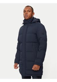 Hechter Paris Płaszcz zimowy 45017 142205 Granatowy Regular Fit. Kolor: niebieski. Materiał: syntetyk. Sezon: zima