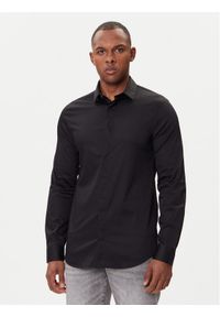 Armani Exchange Koszula XM001867 AF10192 UC001 Czarny Slim Fit. Kolor: czarny. Materiał: bawełna
