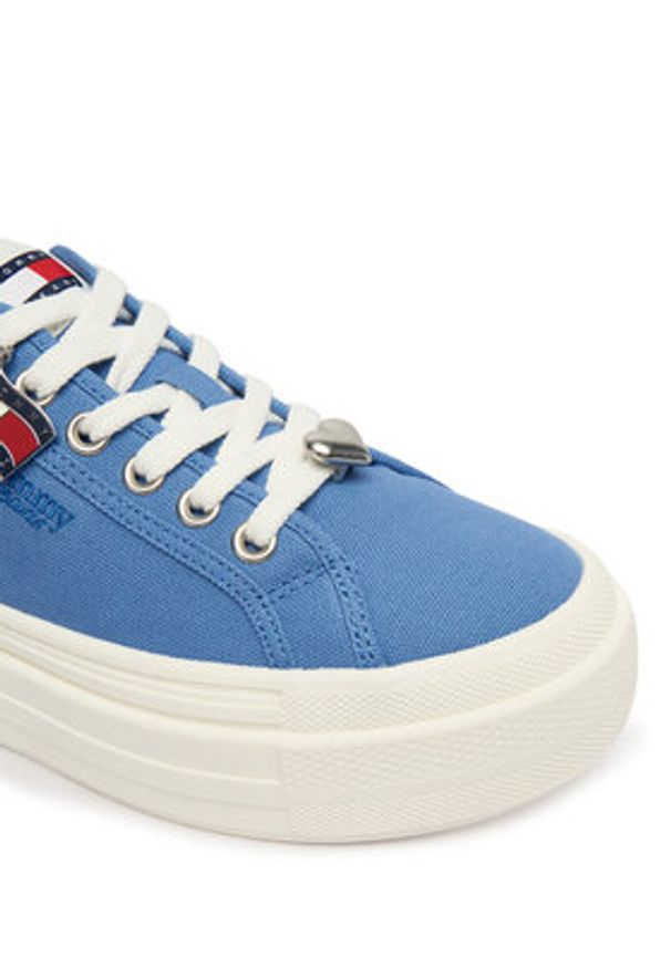 Tommy Jeans Sneakersy Tjw Flatform Sneaker Charms EN0EN02959 Niebieski. Kolor: niebieski. Materiał: materiał