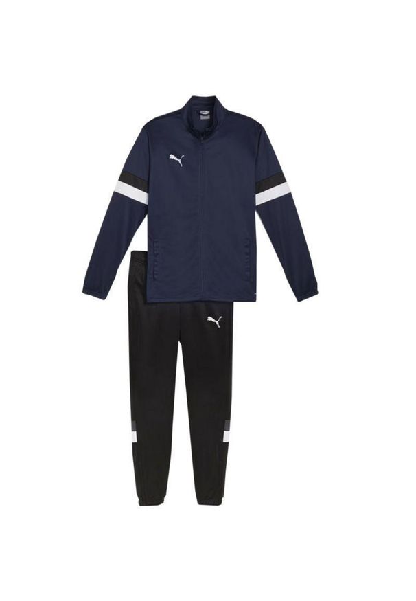 Puma - Dres Męski Team Rise. Kolor: niebieski, wielokolorowy, czarny. Materiał: dresówka