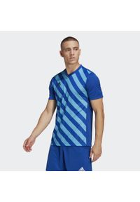 Adidas - Entrada 22 Graphic Jersey. Kolor: niebieski. Materiał: jersey. Sezon: lato. Sport: piłka nożna