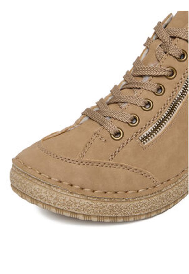 Rieker Sneakersy 50903-20 Beżowy. Kolor: beżowy. Materiał: syntetyk, materiał